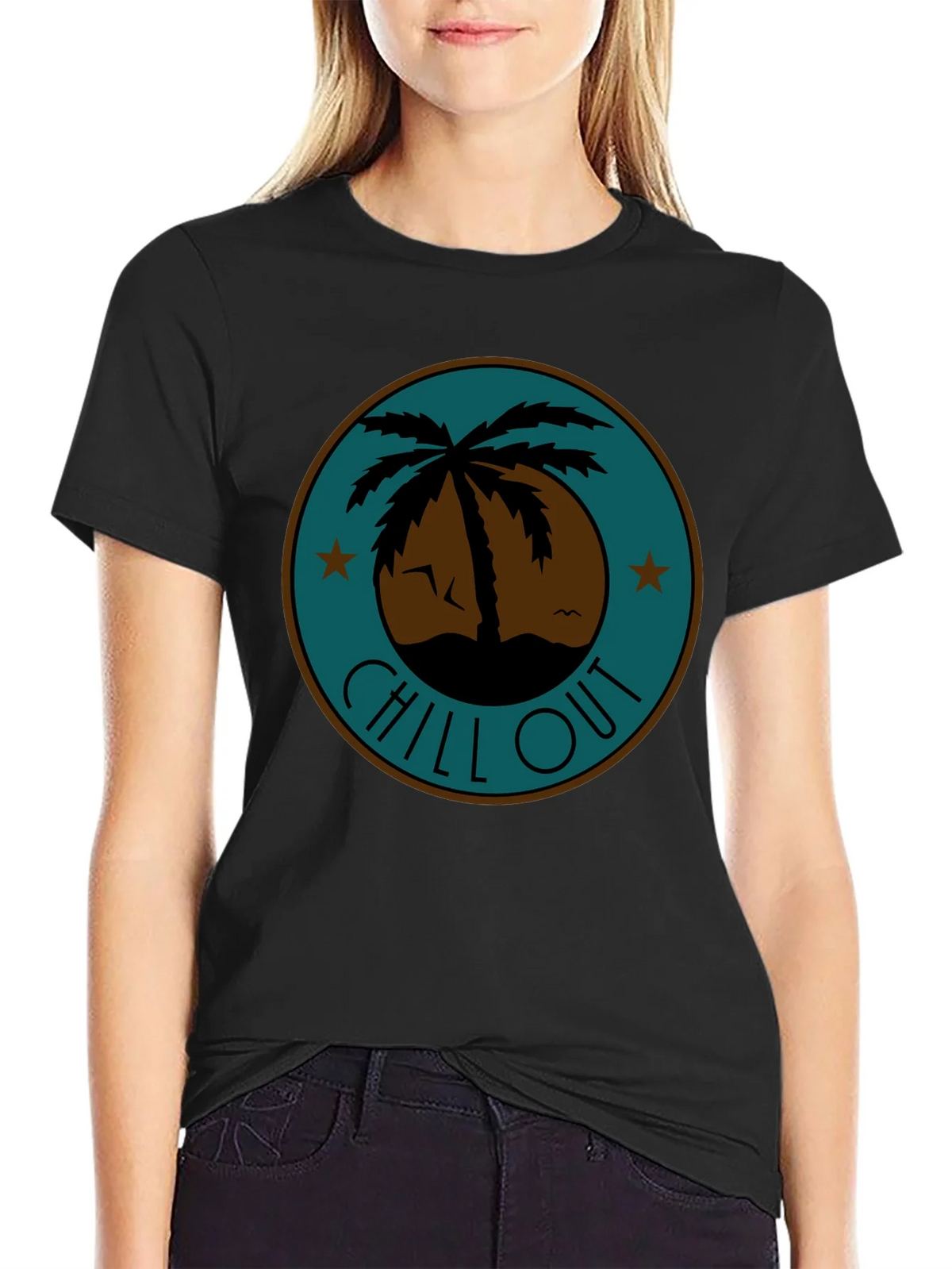 Chill Out Palm Tree Graphic Tee - Relaxed Fit product image 2