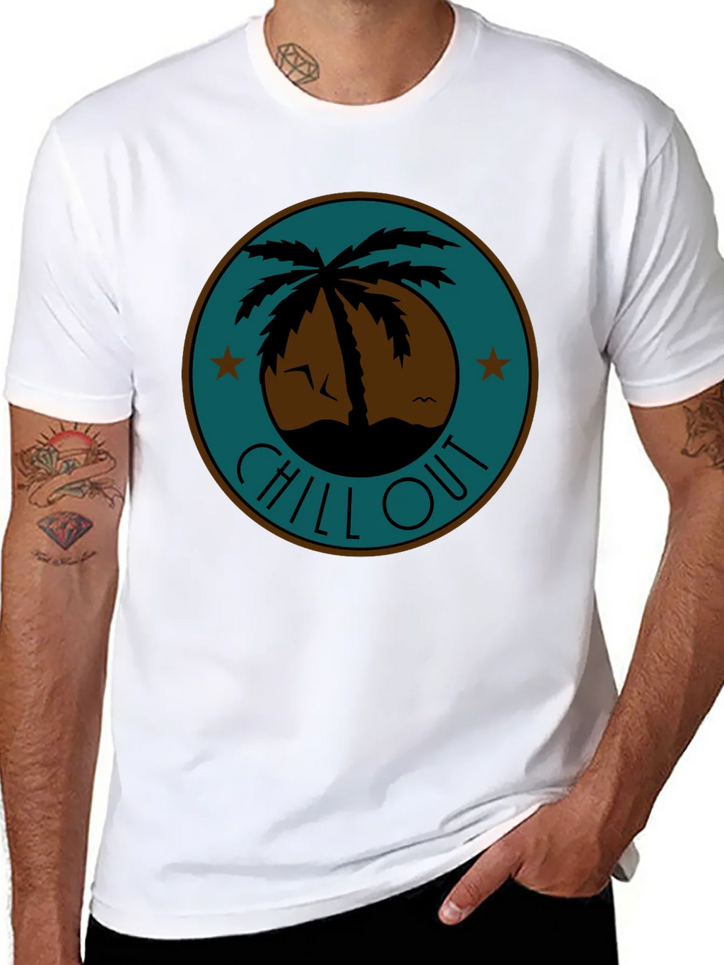 Chill Out Palm Tree Graphic Tee - Relaxed Fit product image 7