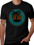 Chill Out Palm Tree Graphic Tee - Relaxed Fit product image 1