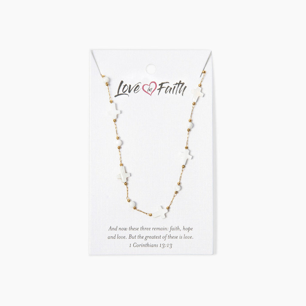 Crosses Gold Plated Brass Necklace