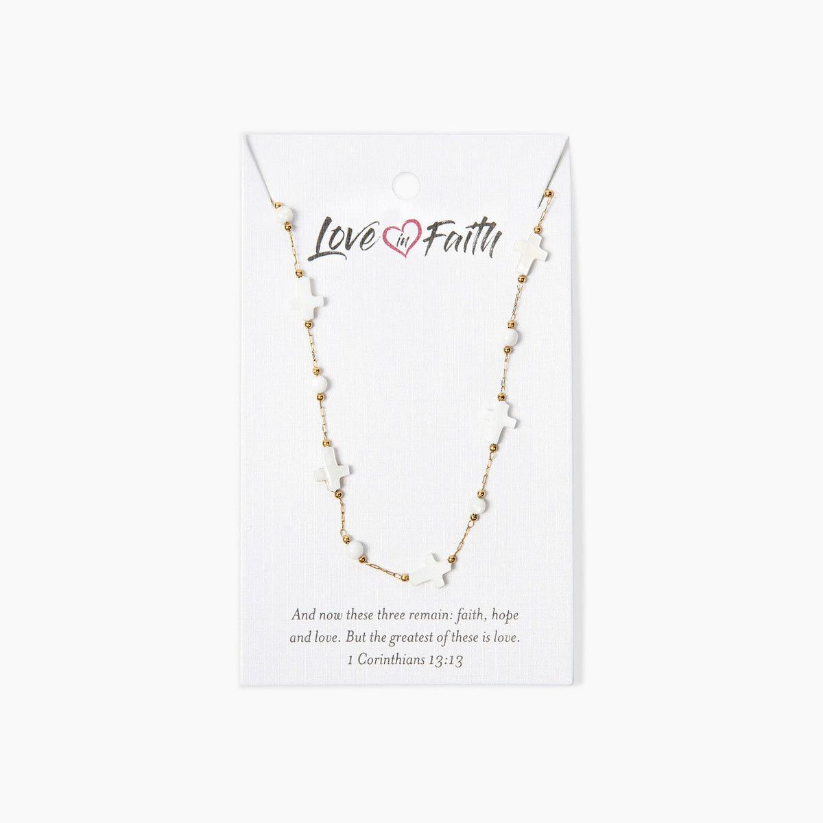Crosses Gold Plated Brass Necklace