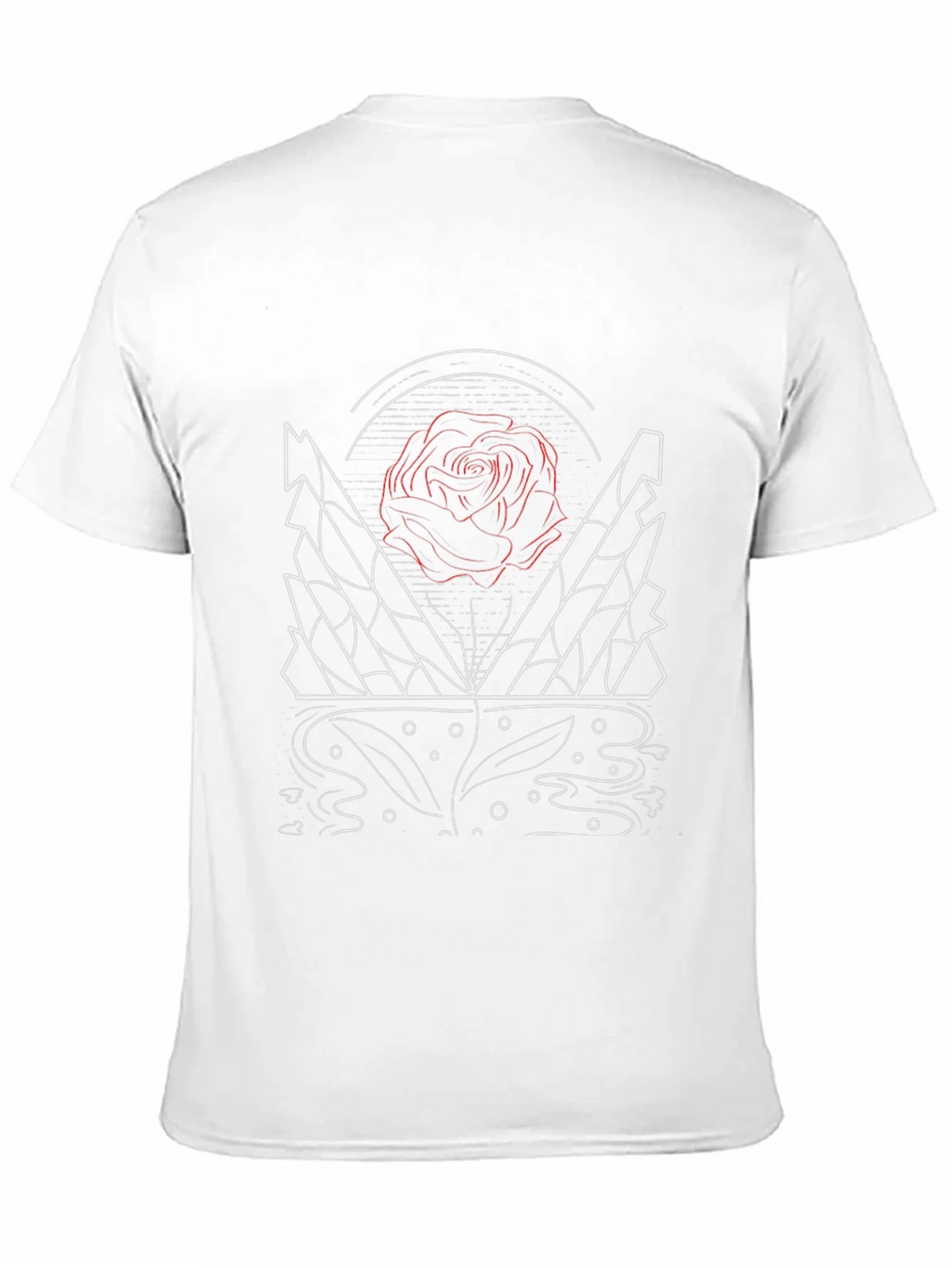 Abstract Rose Graphic Black T-Shirt product image 5