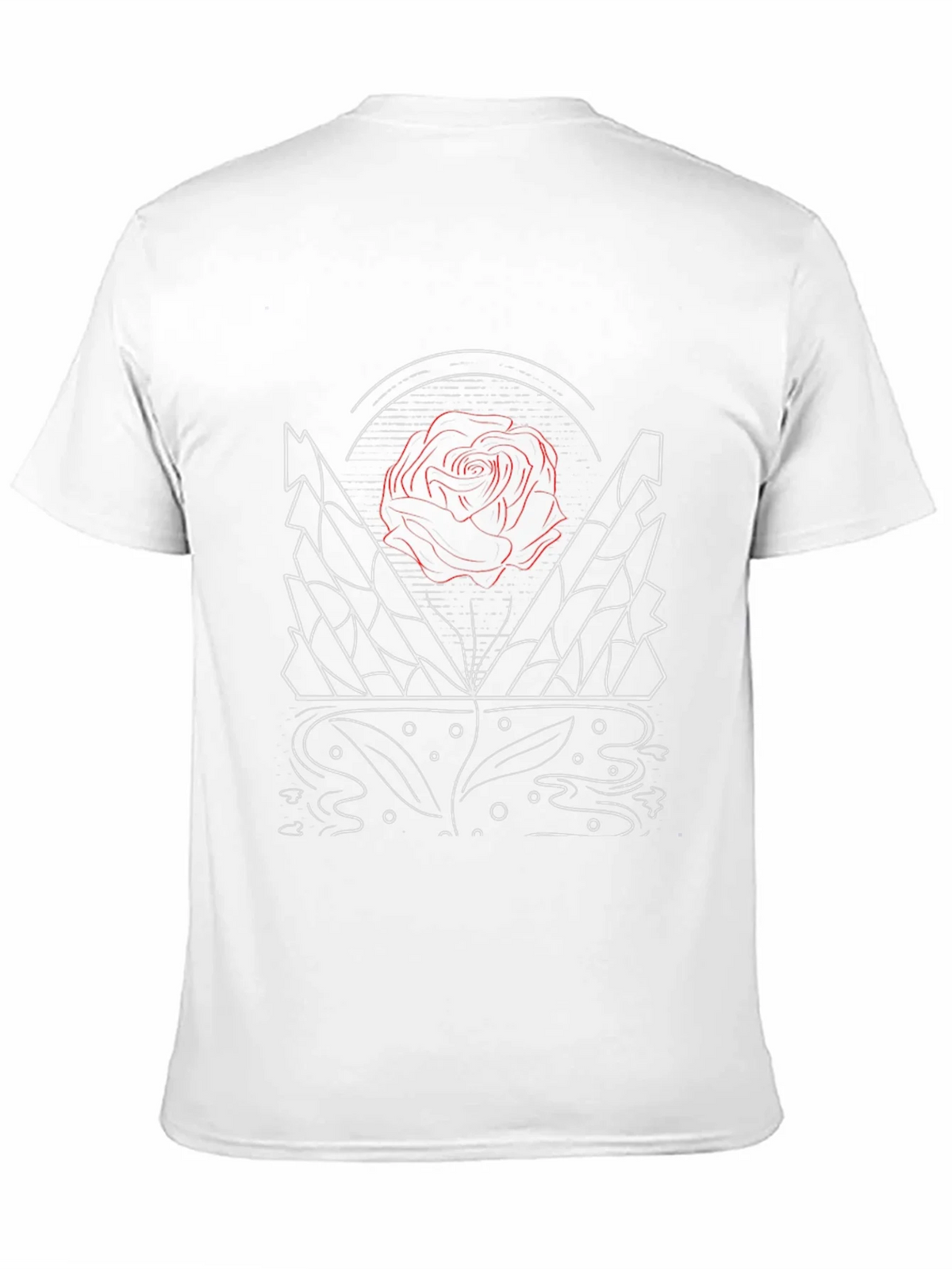 Abstract Rose Graphic Black T-Shirt product image 5