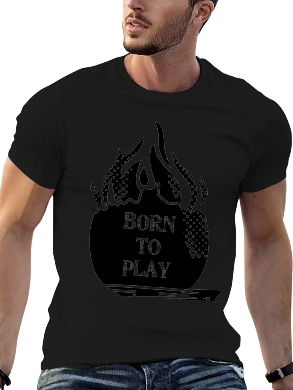Born to Play Graphic Tee - Black product image 6