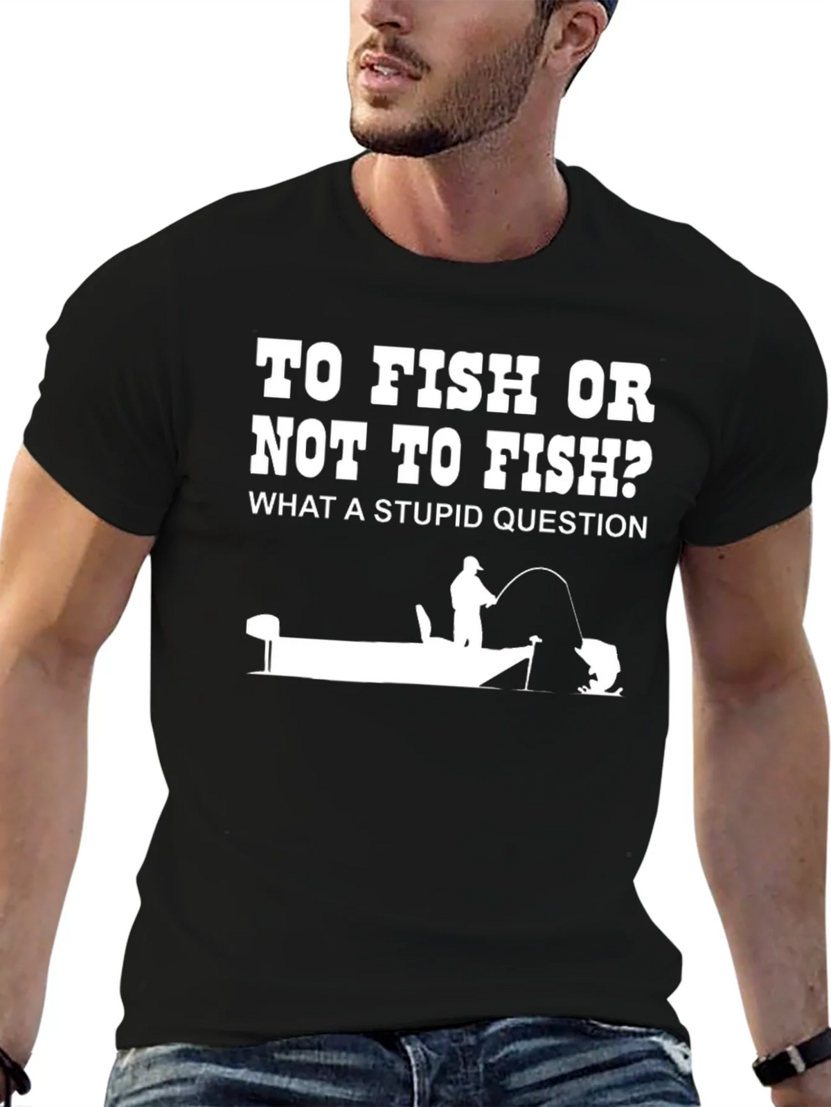 Funny Fishing T-Shirt: To Fish or Not to product image 3