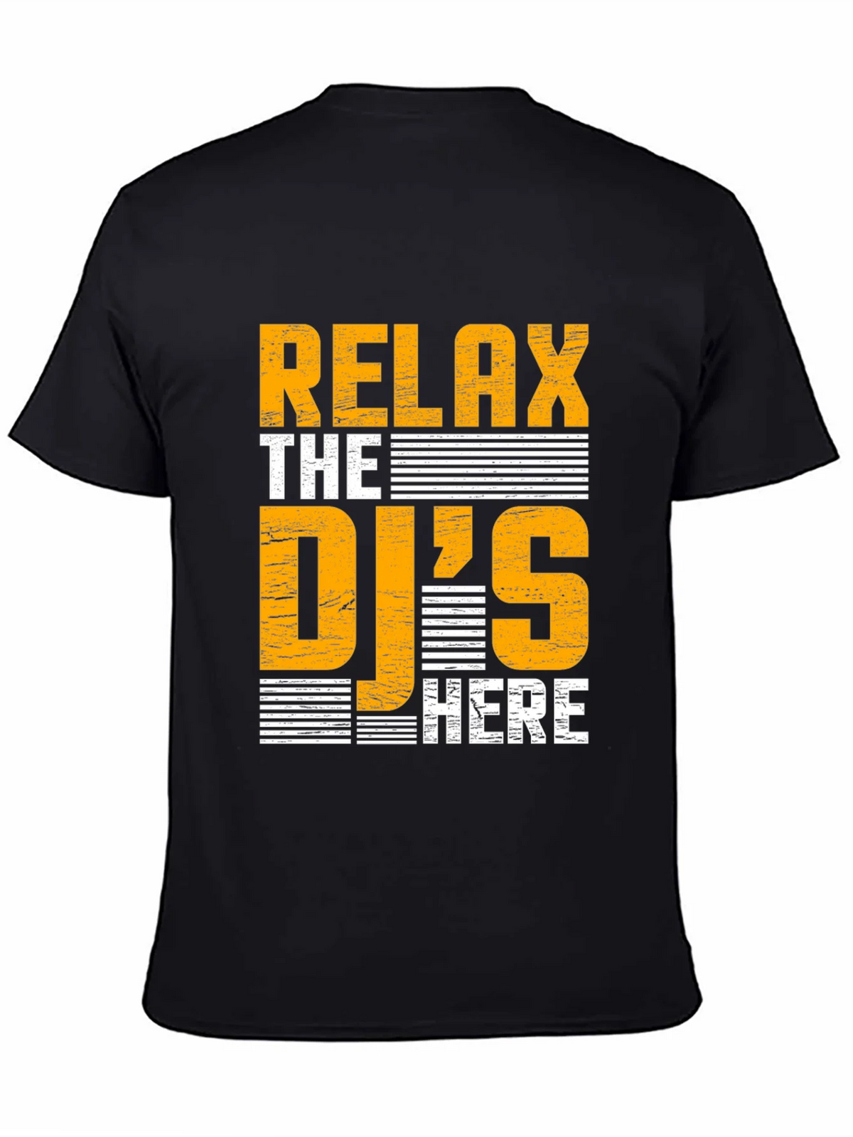 Relax The DJs Here Black Graphic Tee product image 1