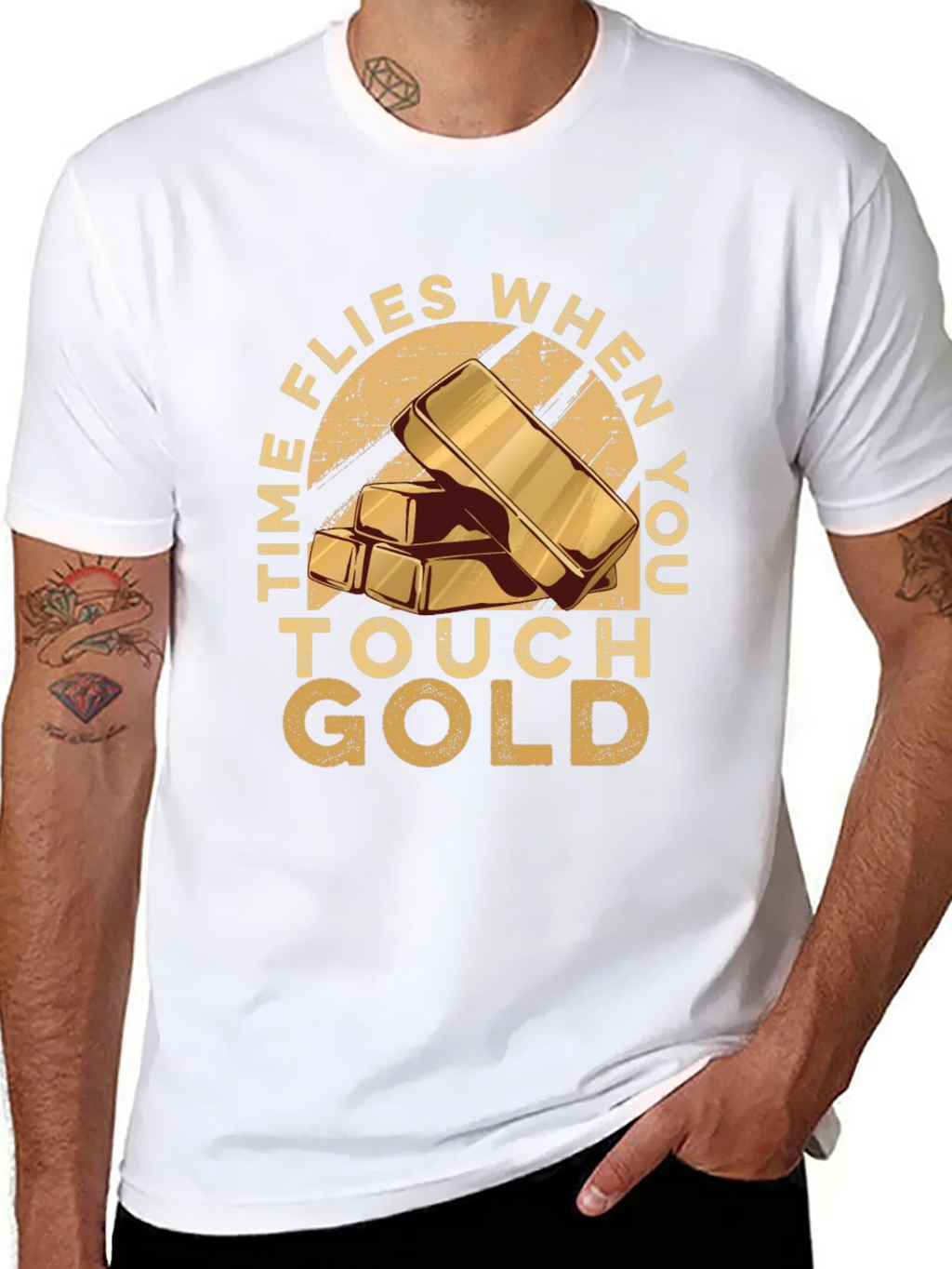 Time Flies When You Touch Gold T-Shirt product image 7