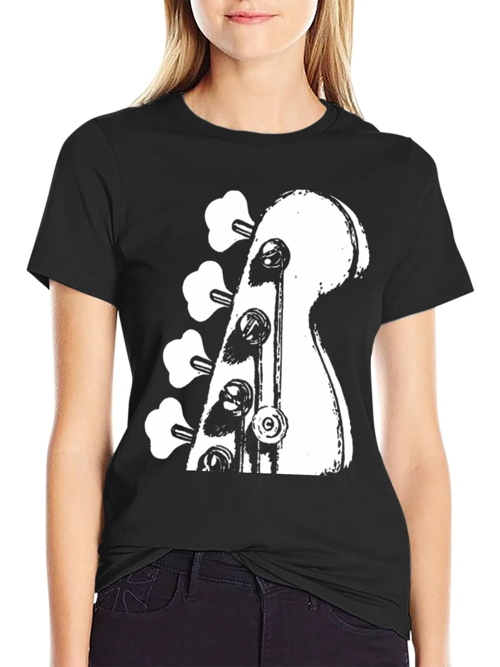 Bass Guitar Headstock Graphic T-Shirt product image 2
