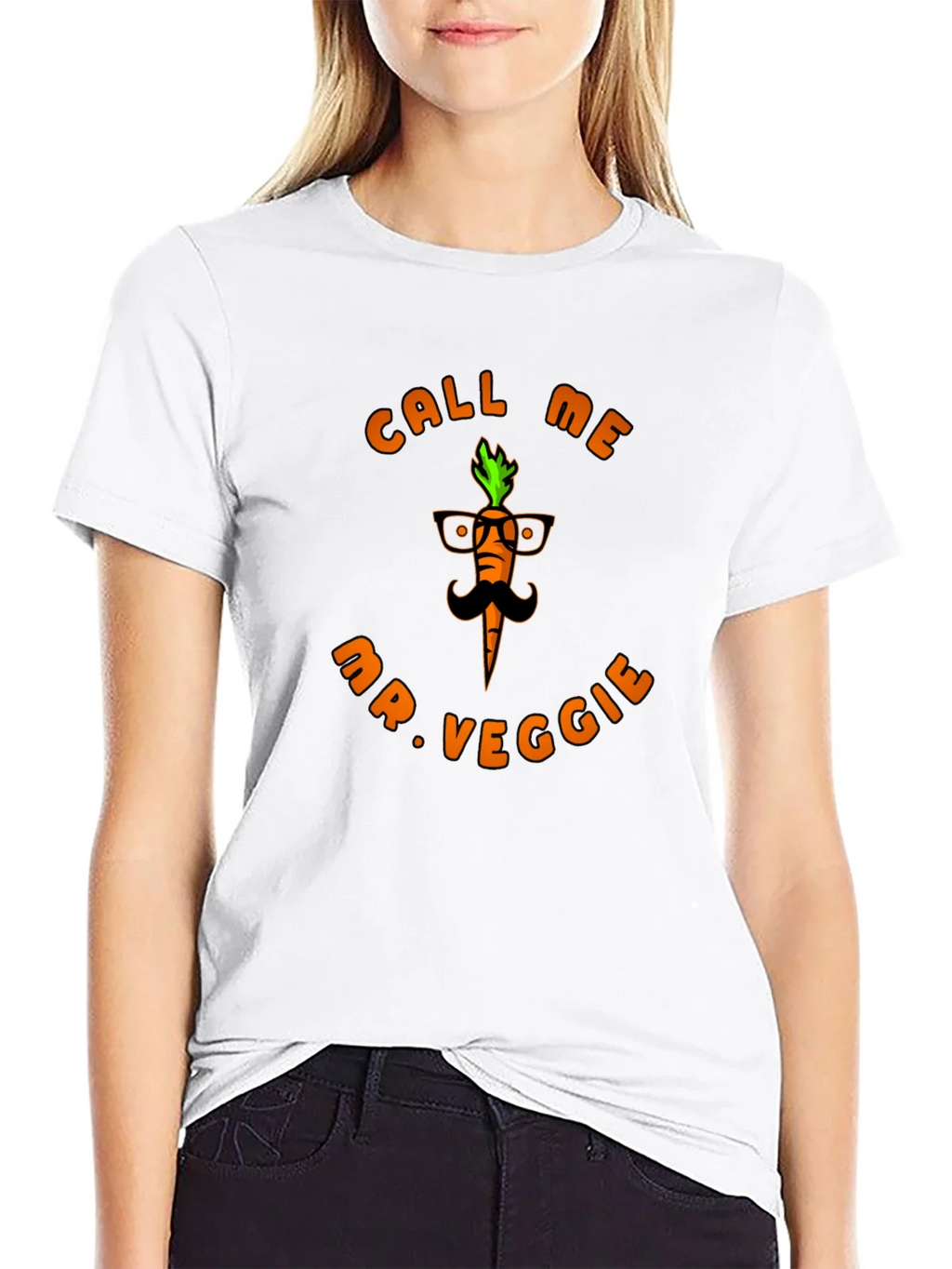 Call Me Mr. Veggie Black T-Shirt product image 8