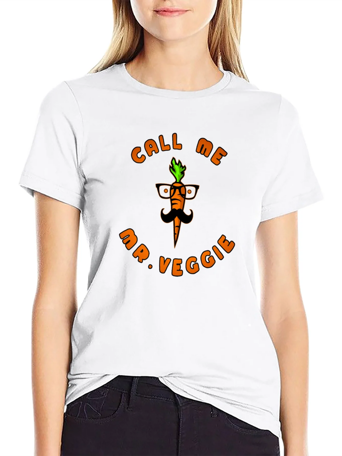 Call Me Mr. Veggie Black T-Shirt product image 8