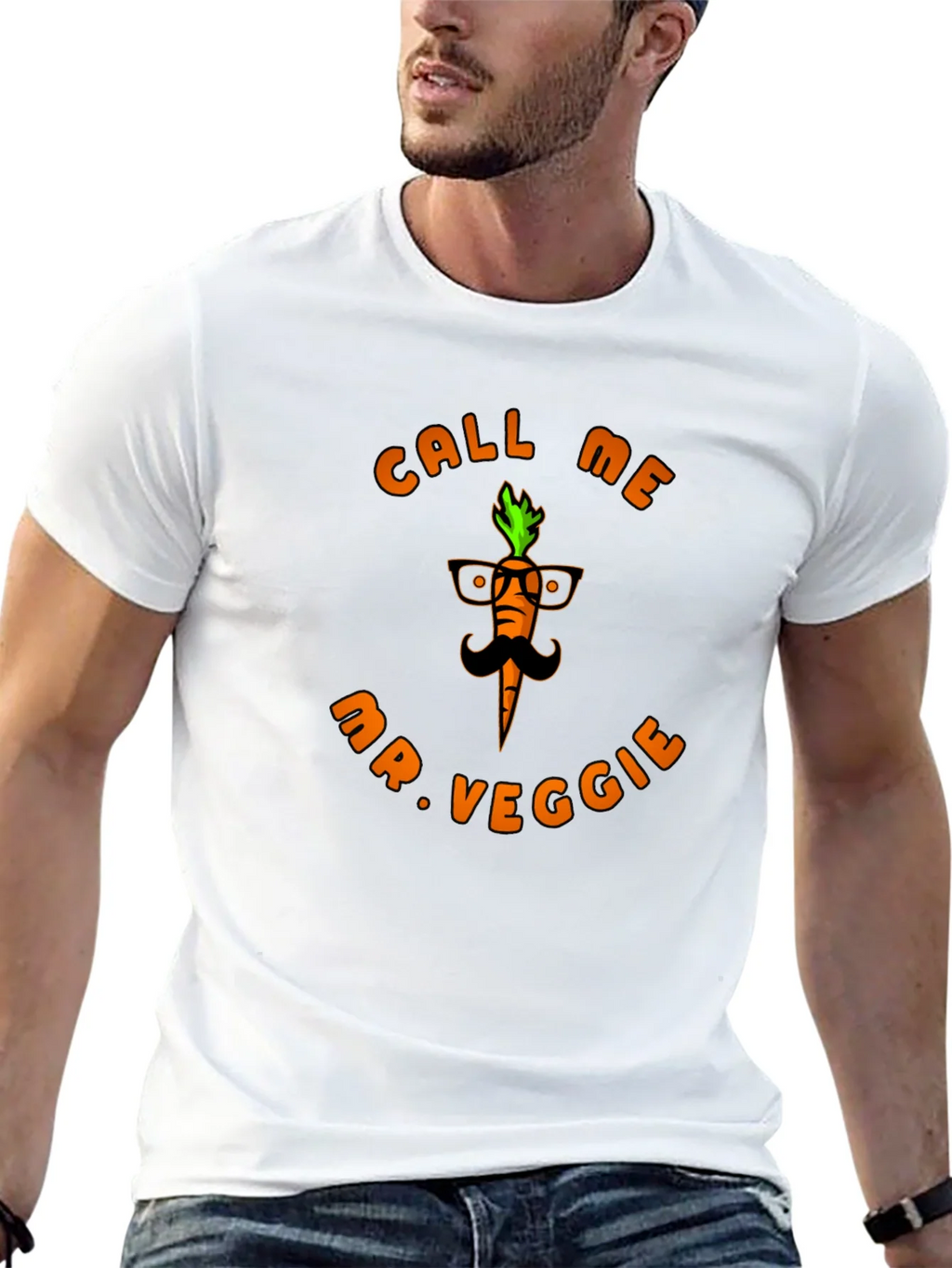 Call Me Mr. Veggie Black T-Shirt product image 12