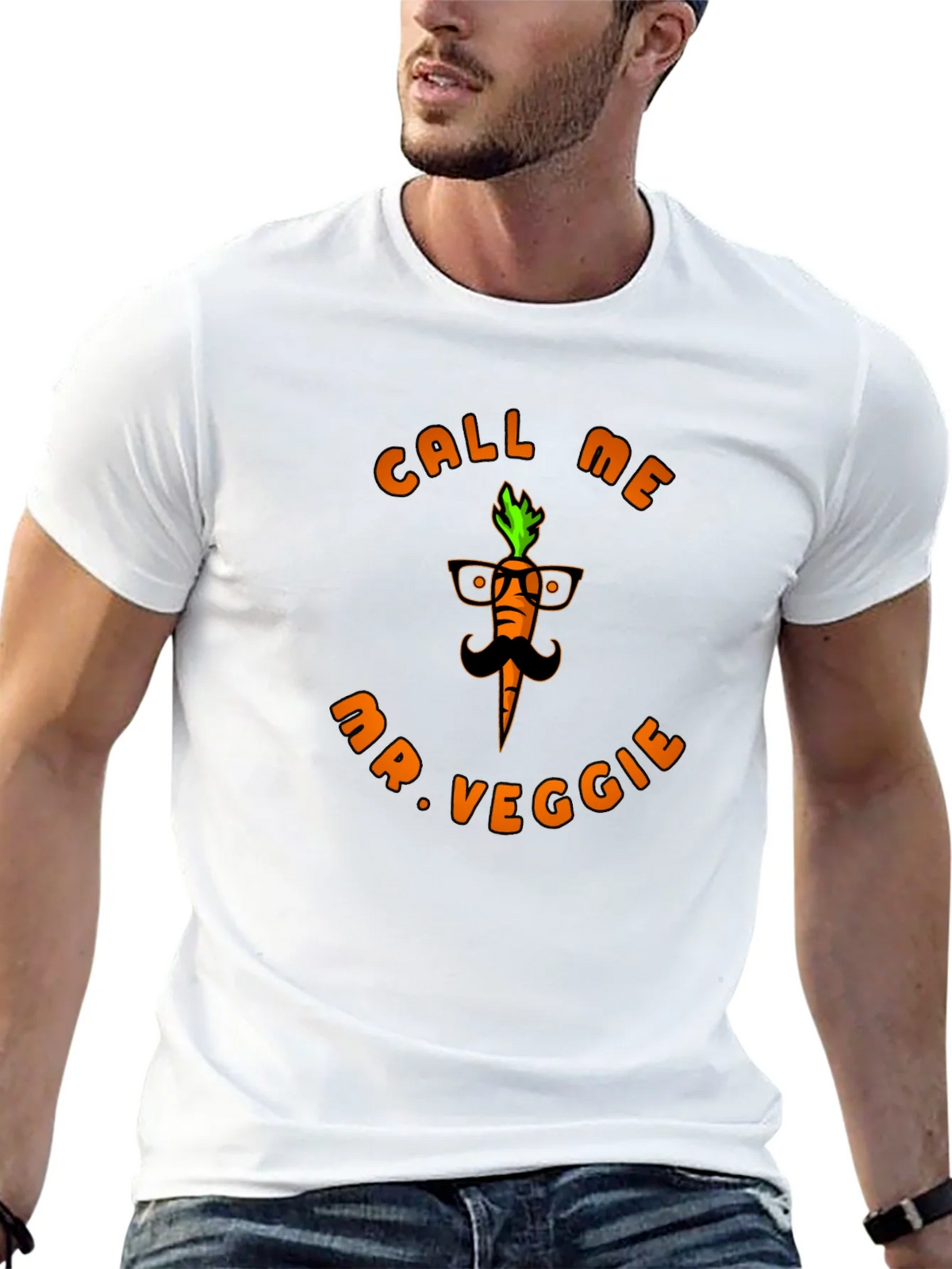 Call Me Mr. Veggie Black T-Shirt product image 12