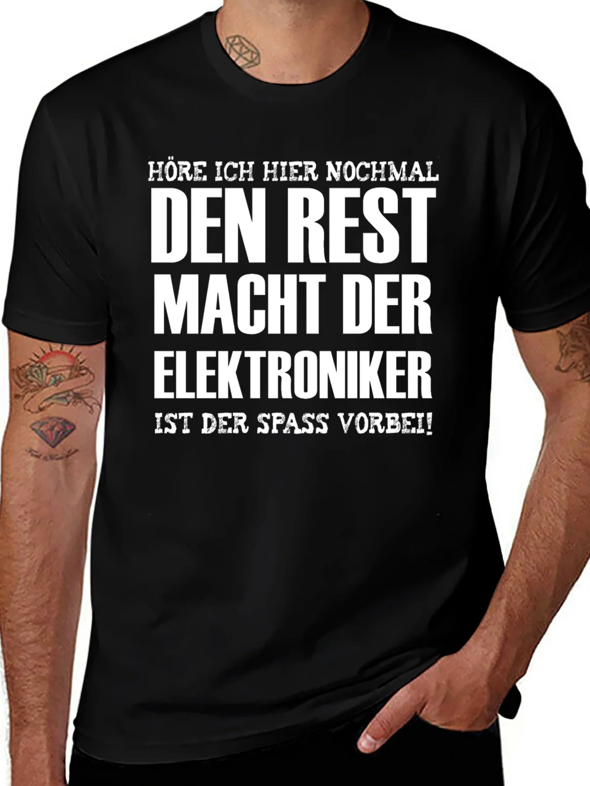 Electronics Technician Fun Black T-Shirt product image 1