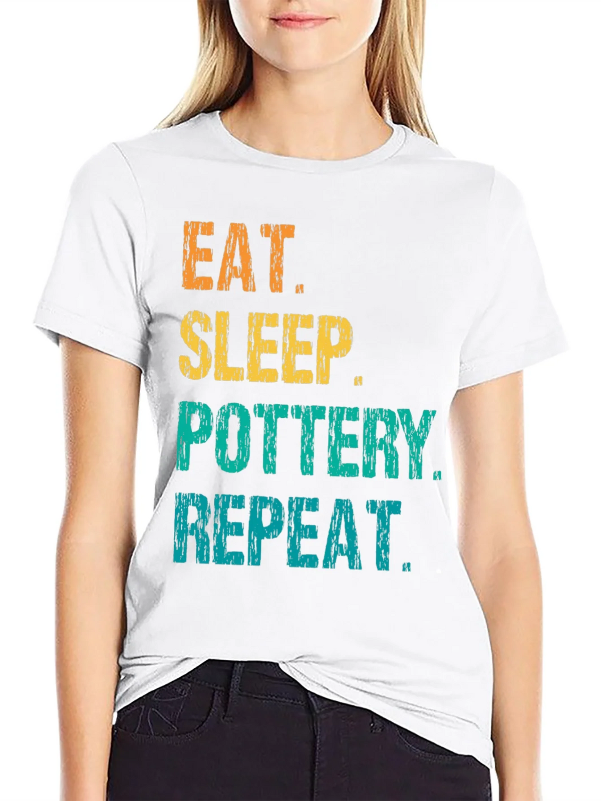 Eat Sleep Pottery Repeat Graphic Tee product image 3