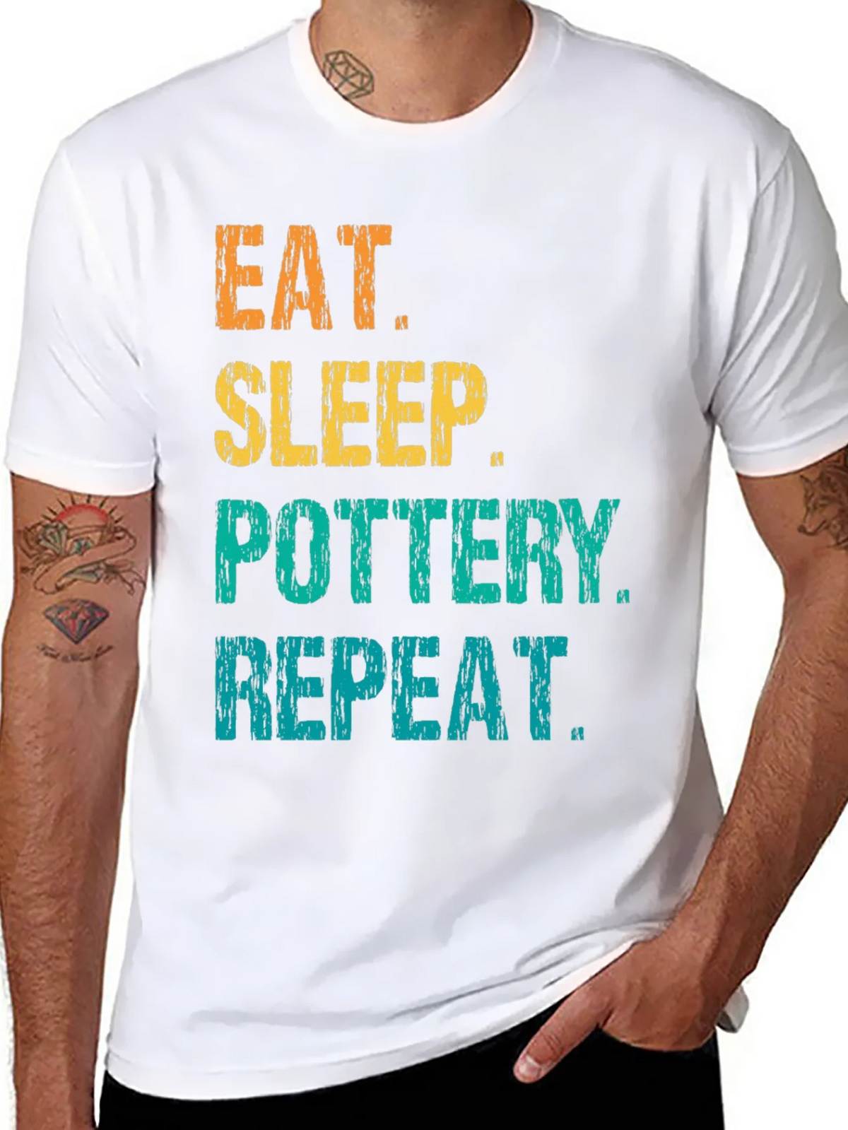 Eat Sleep Pottery Repeat Graphic Tee product image 2