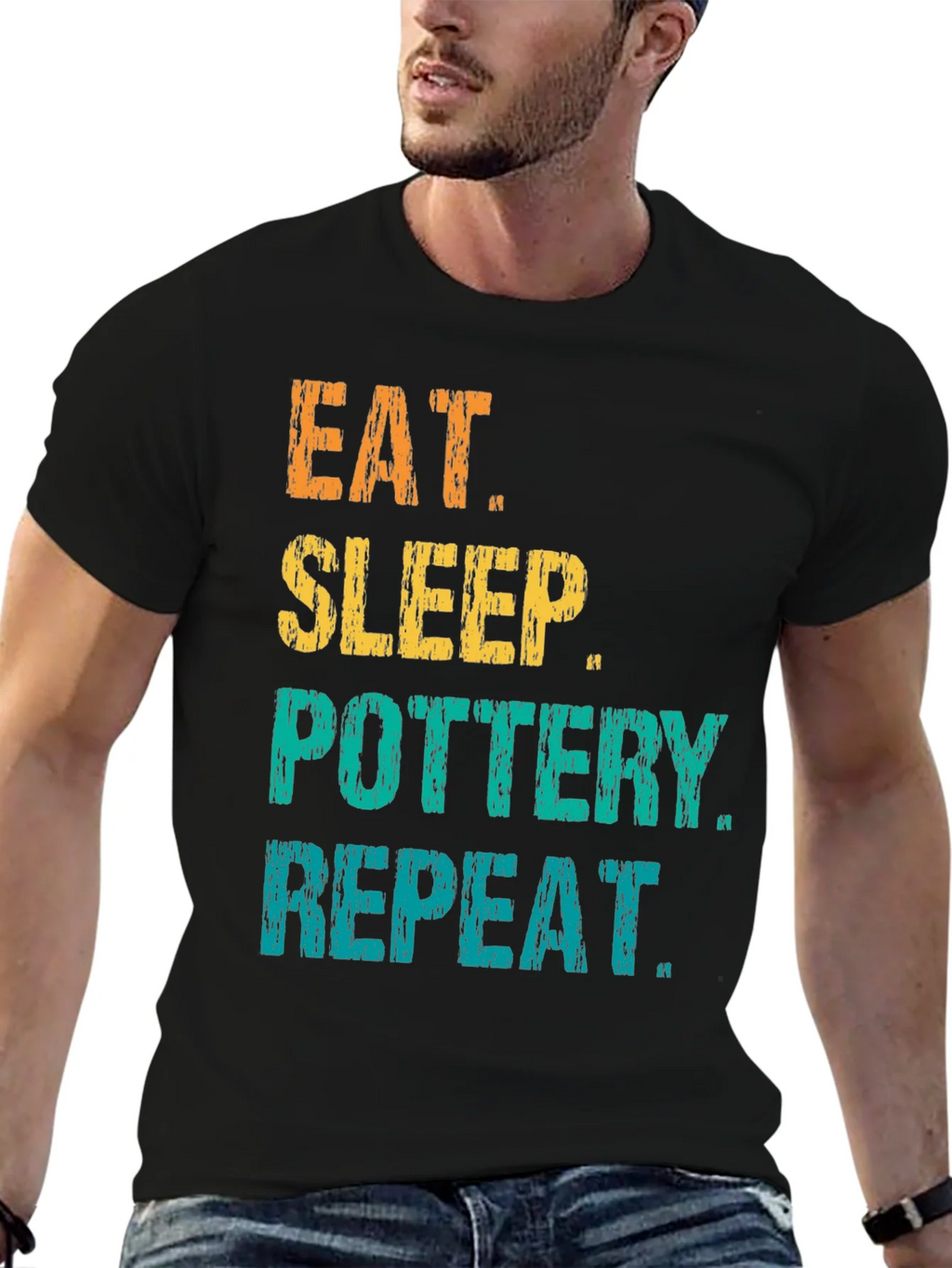 Eat Sleep Pottery Repeat Graphic Tee product image 1