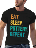 Eat Sleep Pottery Repeat Graphic Tee product image 1