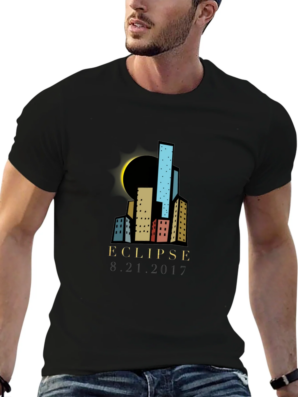 Eclipse Cityscape Graphic T-Shirt - Black product image 6