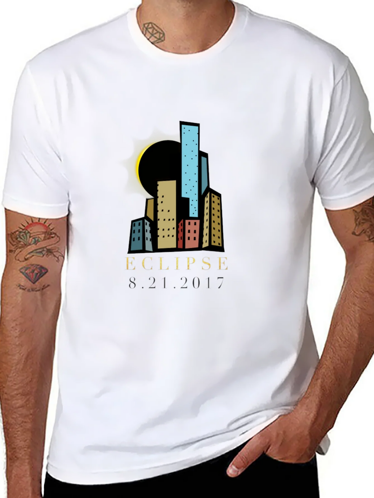 Eclipse Cityscape Graphic T-Shirt - Black product image 7