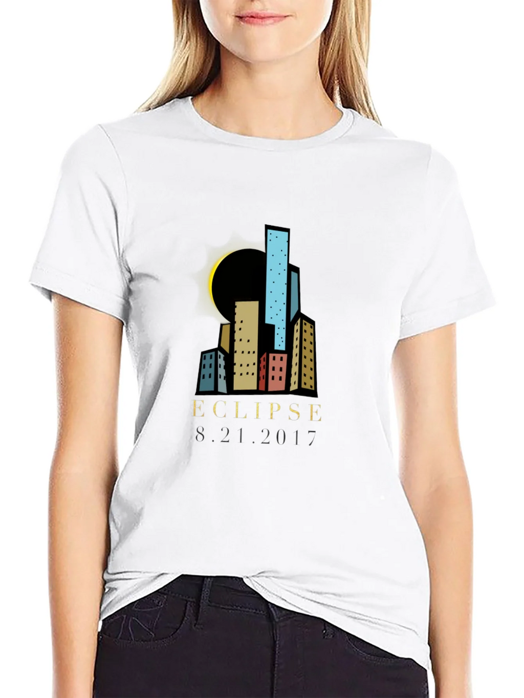 Eclipse Cityscape Graphic T-Shirt - Black product image 8