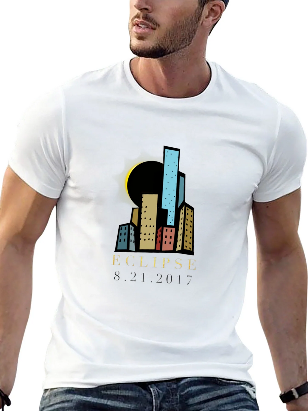 Eclipse Cityscape Graphic T-Shirt - Black product image 12