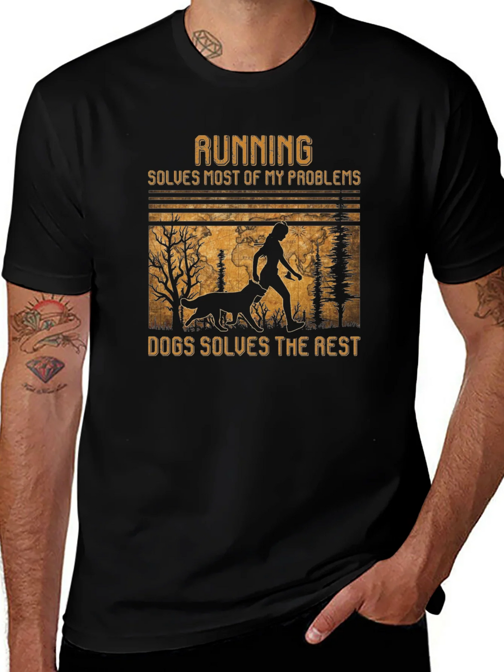 Running & Dogs Graphic Tee product image 1
