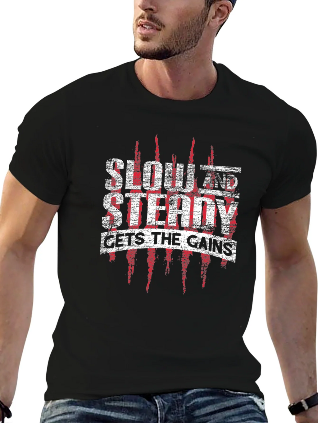 Slow & Steady Gets the Gains Gym T-Shirt product image 2
