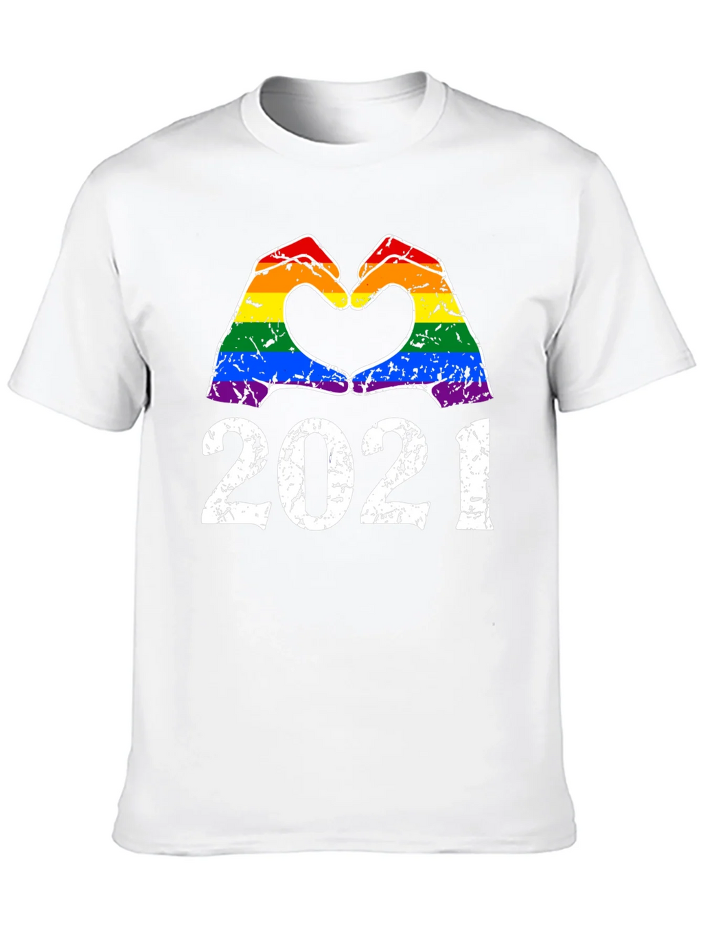 LGBT 2021 Heart Hands Pride T-Shirt product image 4