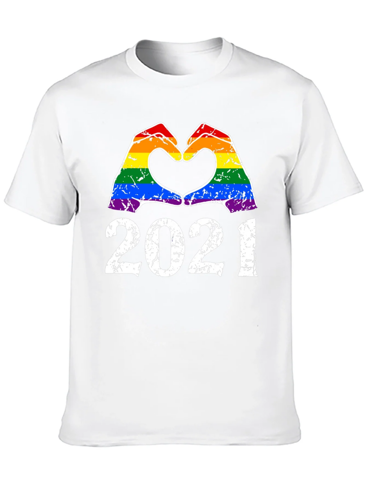 LGBT 2021 Heart Hands Pride T-Shirt product image 4