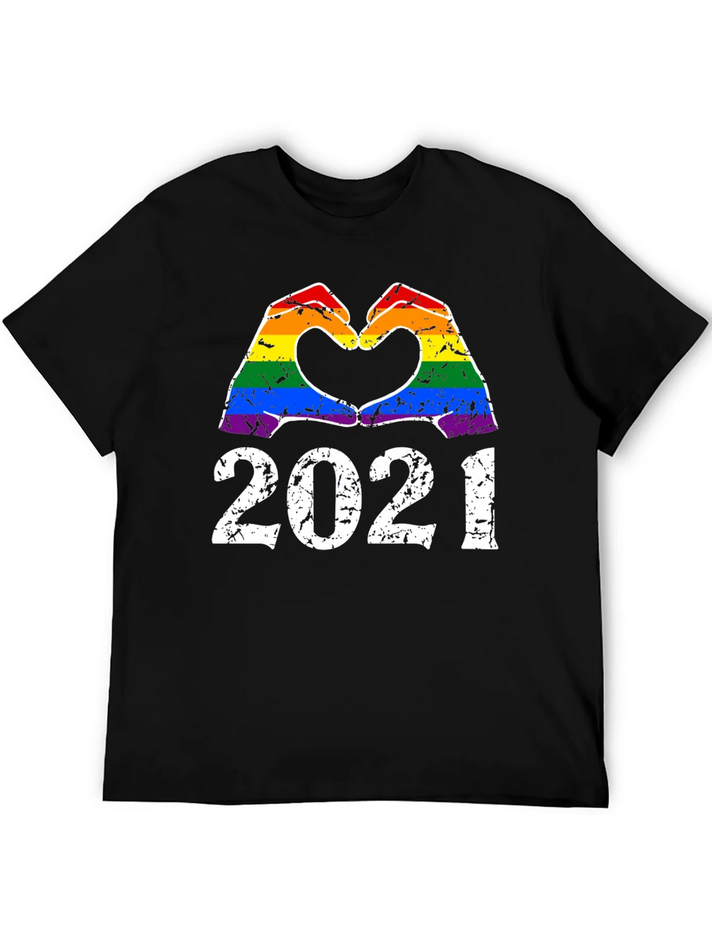LGBT 2021 Heart Hands Pride T-Shirt product image 2