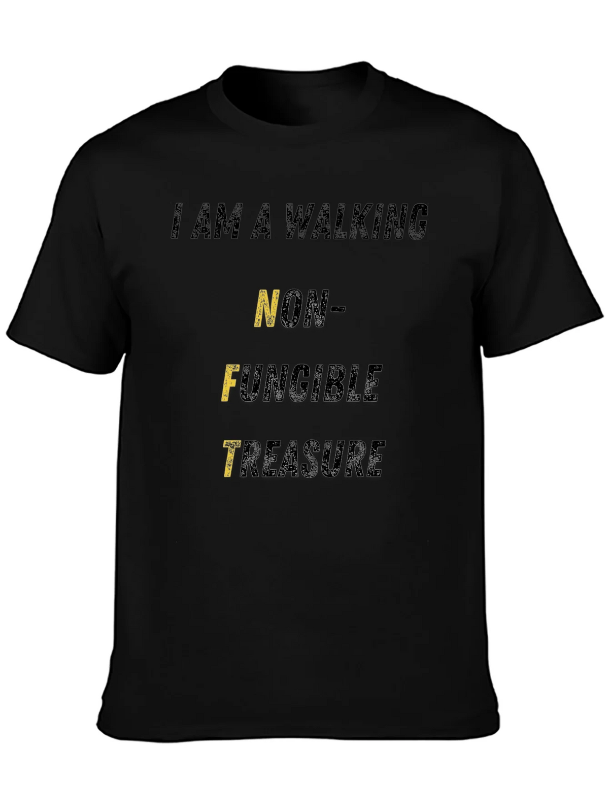 Walking NFT Treasure Black Graphic T-Shirt product image 3