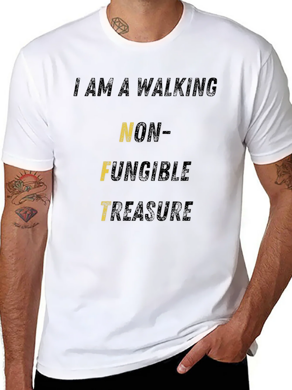 Walking NFT Treasure Black Graphic T-Shirt product image 7