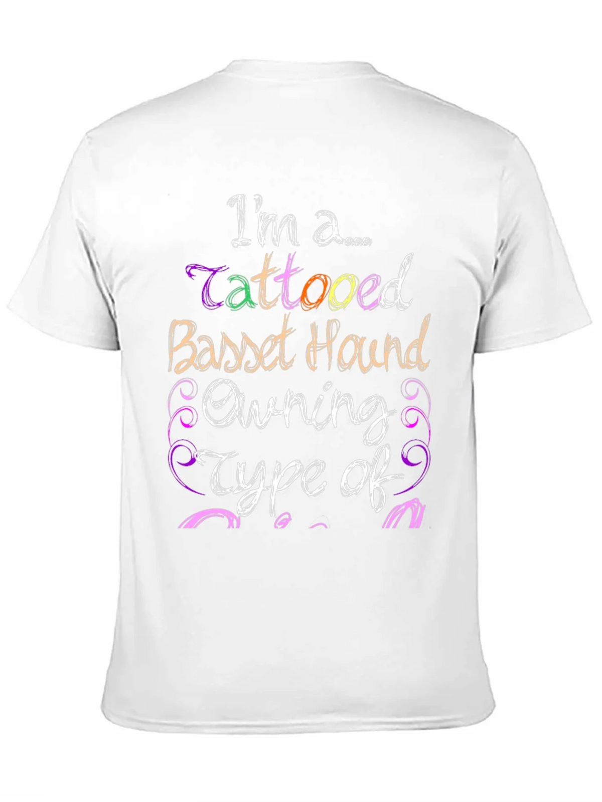 Tattooed Basset Hound Owner Black Graphic Tee product image 9