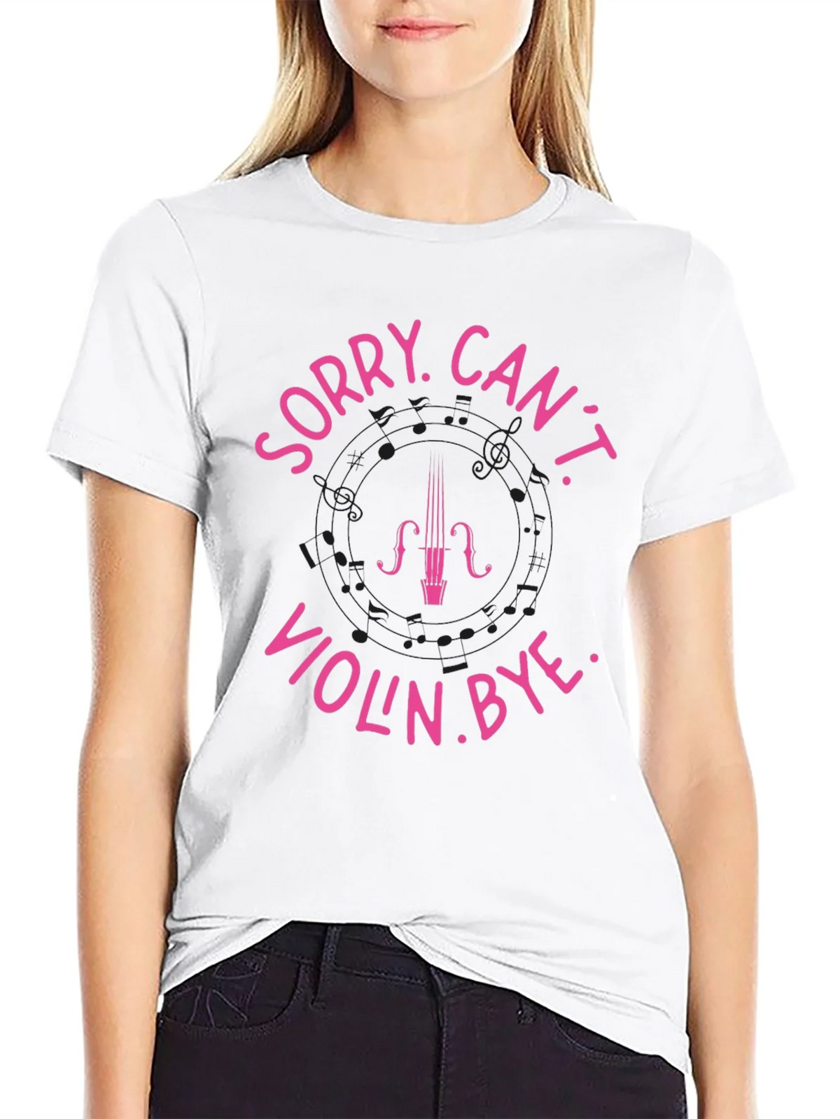 Sorry Cant Violin. Bye Black T-Shirt product image 8