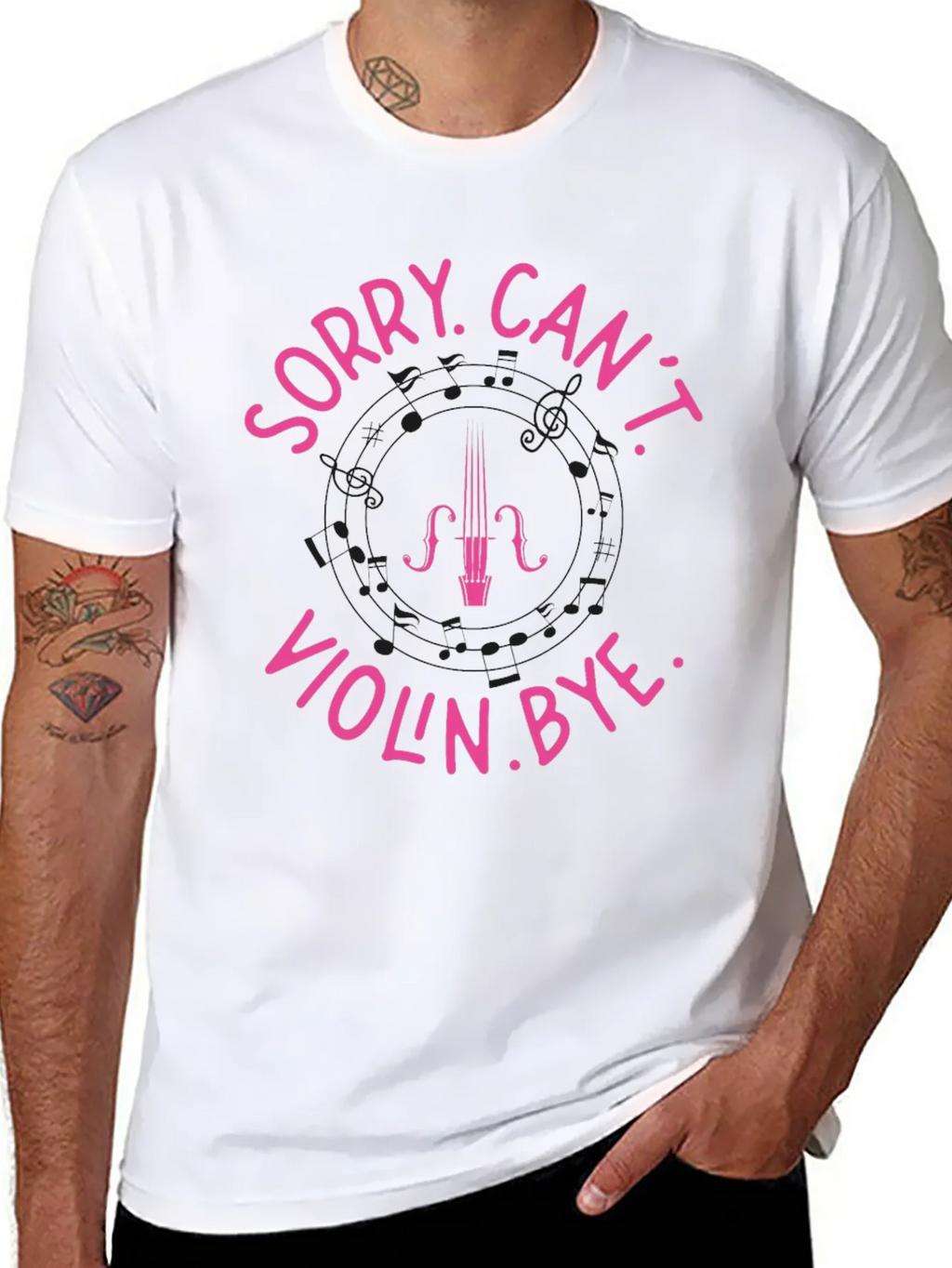 Sorry Cant Violin. Bye Black T-Shirt product image 7