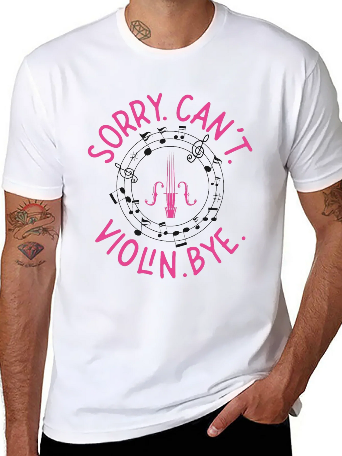 Sorry Cant Violin. Bye Black T-Shirt product image 7