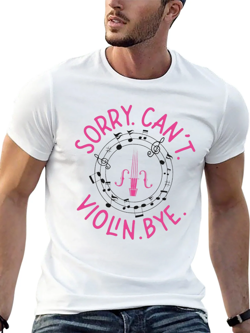 Sorry Cant Violin. Bye Black T-Shirt product image 12