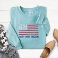 Faith Family Freedom Embroidered Crewneck Sweatshirt