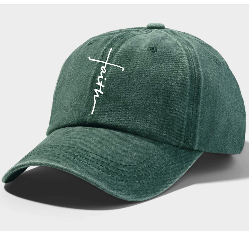 Faith Cross Embroidered Hat