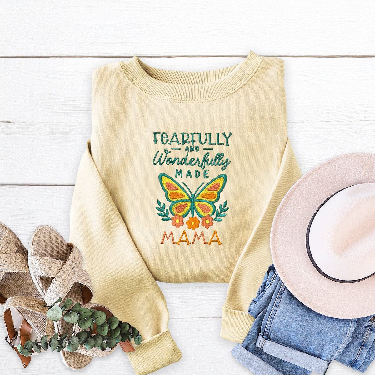 Fearfully and Wonderfully Made Embroidered Crewneck product image 2