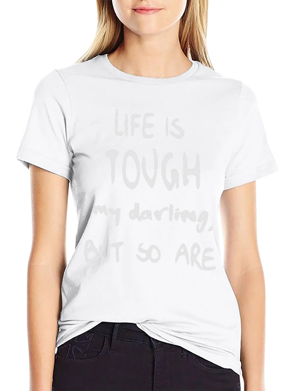 Life is Tough Graphic Tee - Black Cotton Shirt product image 8