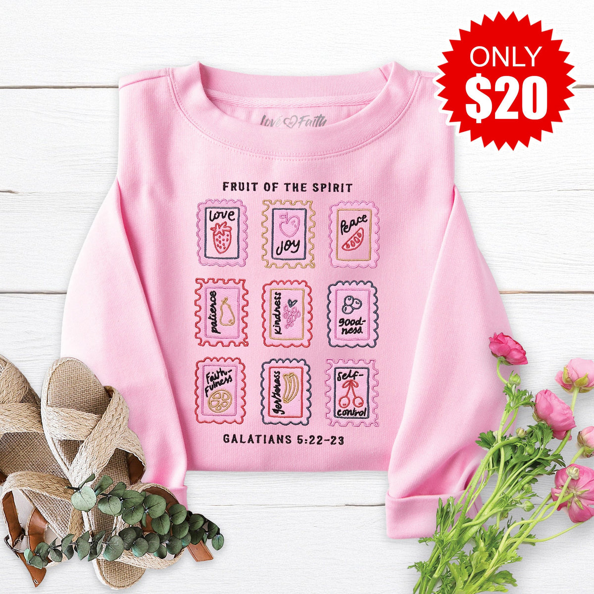 Fruit of the Spirit Embroidered Crewneck Sweatshirt - 20 product image 1