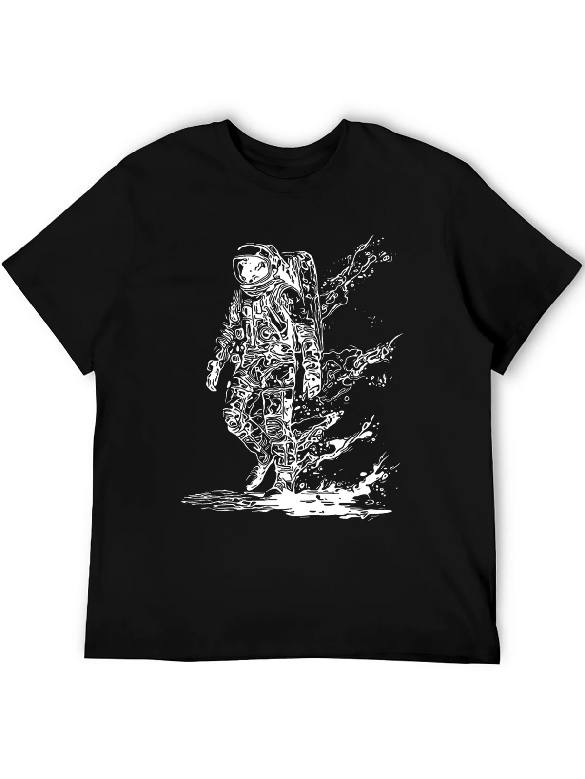 Astronaut Splash Graphic T-Shirt - Black product image 1