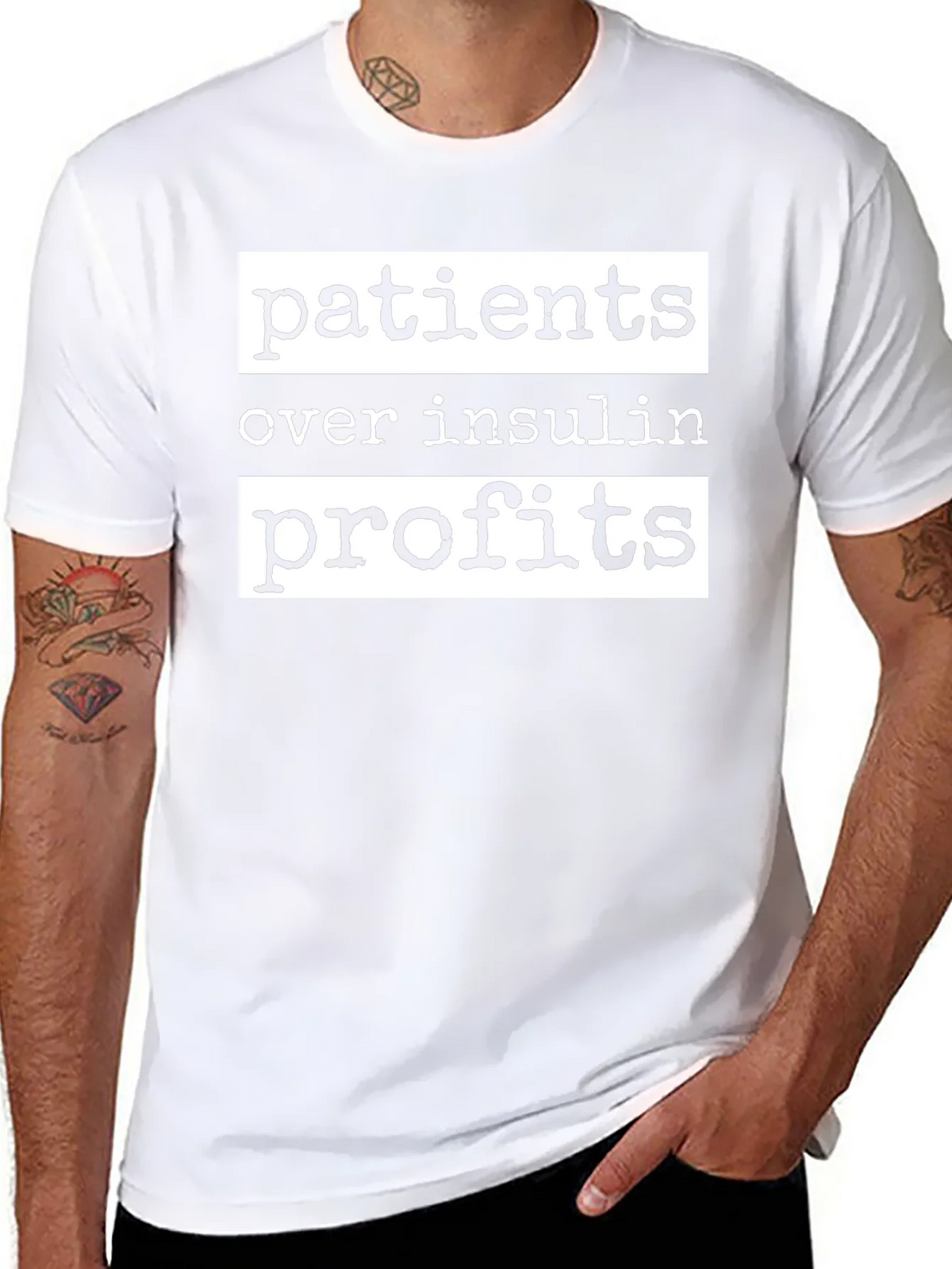 Patients Over Insulin Profits Graphic Tee product image 3