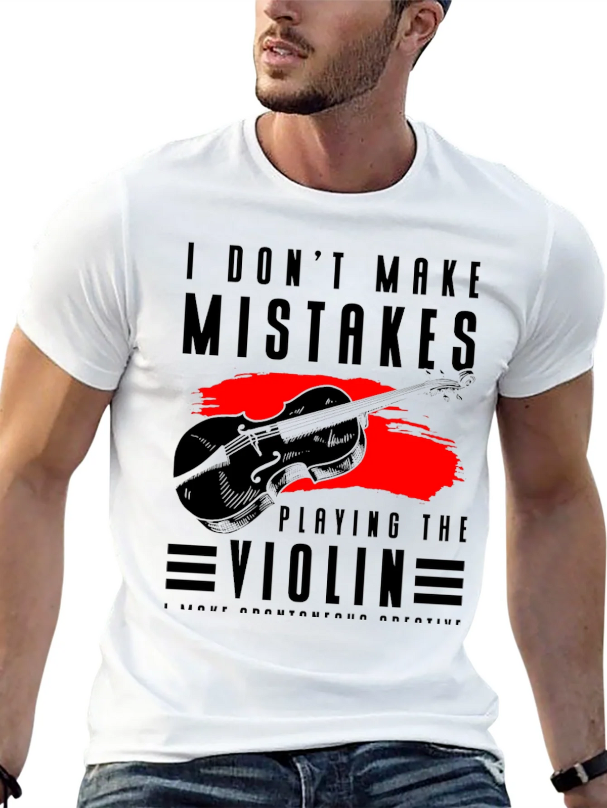 I Dont Make Mistakes Playing Violin Tee product image 9