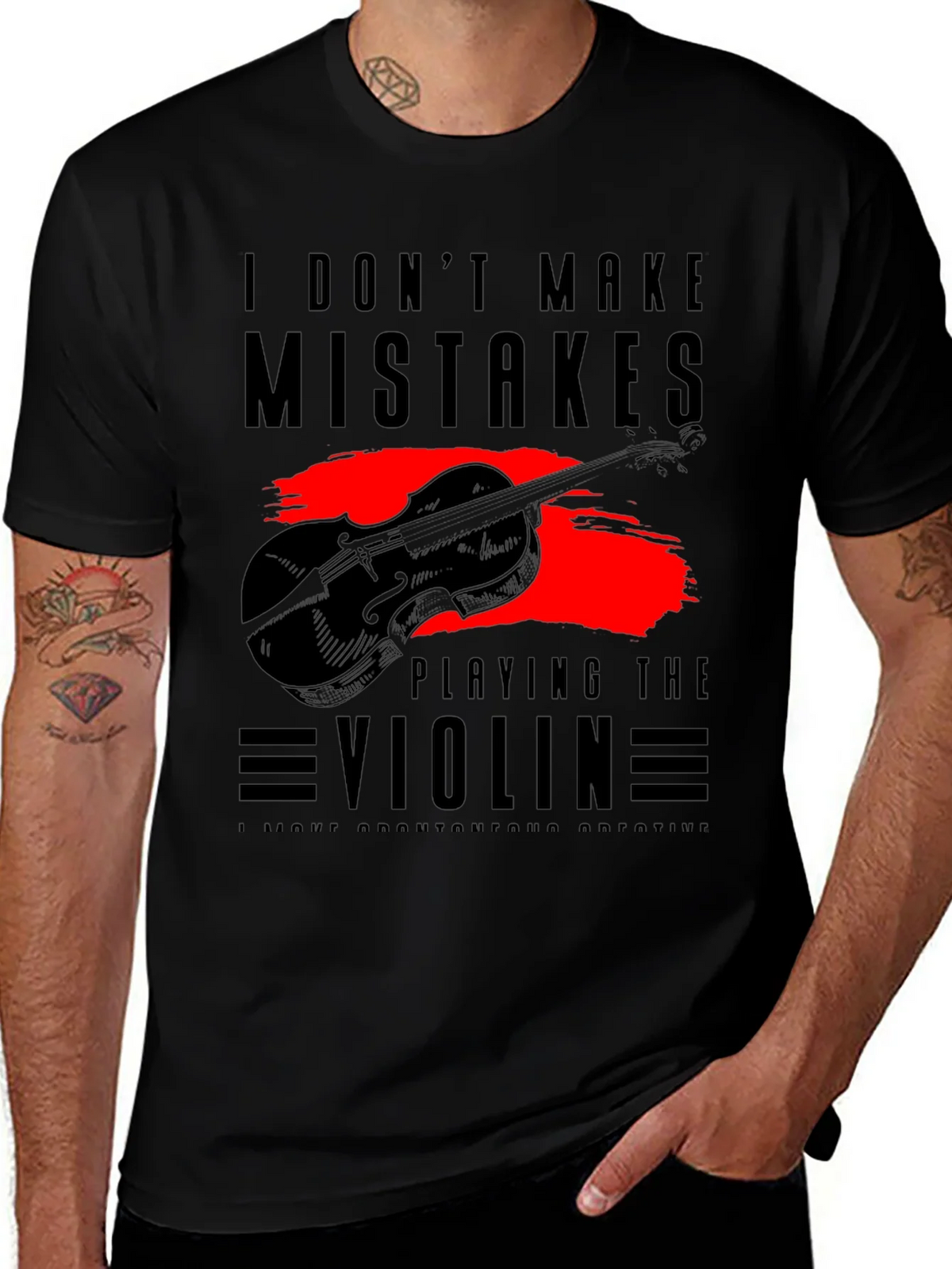 I Dont Make Mistakes Playing Violin Tee product image 1