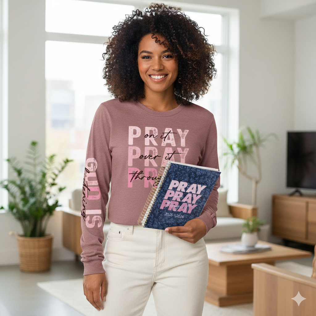Pray On It Long Sleeve & 17 Month Planner Bundle product image 2