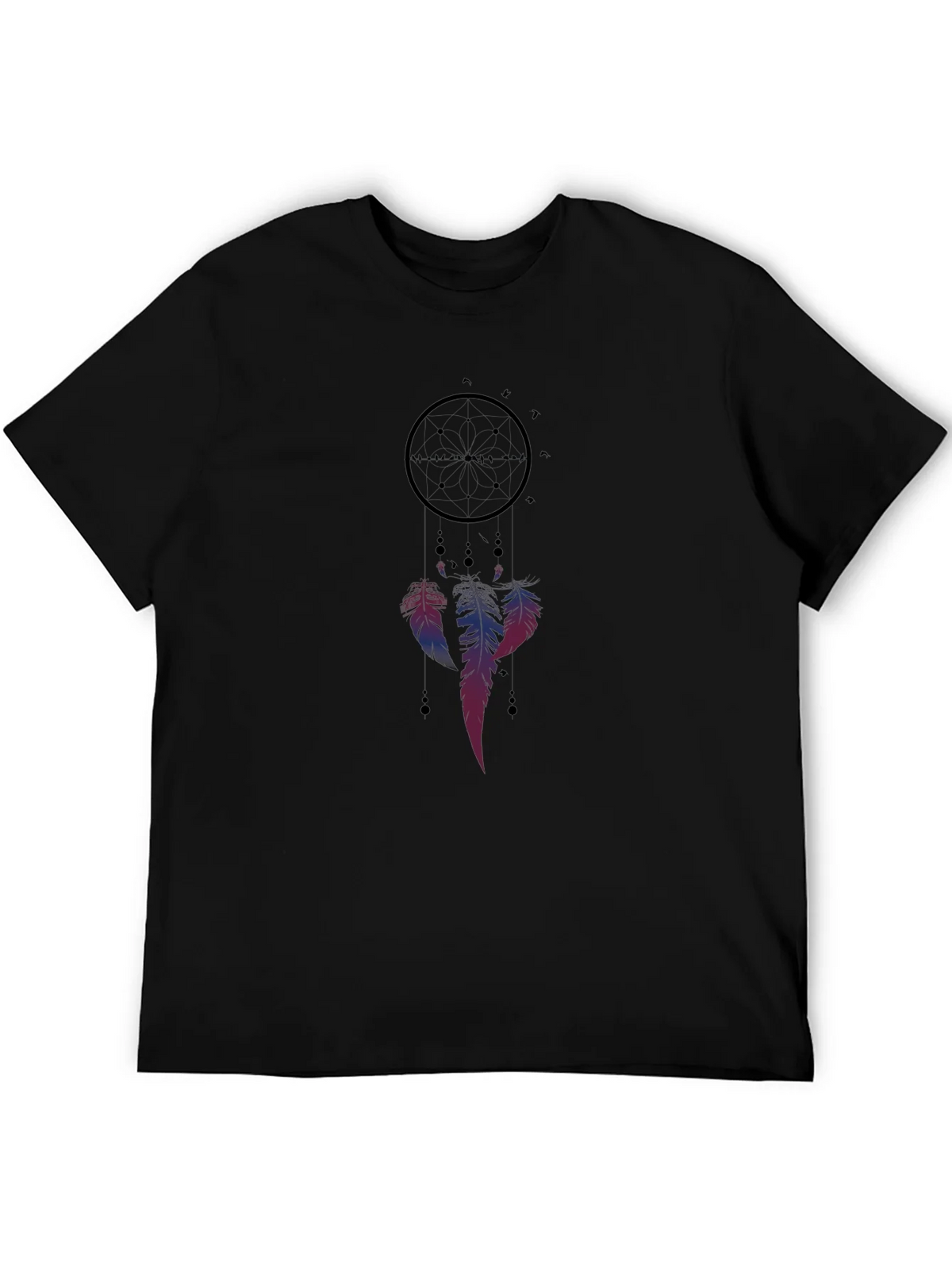 Dreamcatcher Graphic Tee - Black Cotton Blend Casual Shirt product image 5