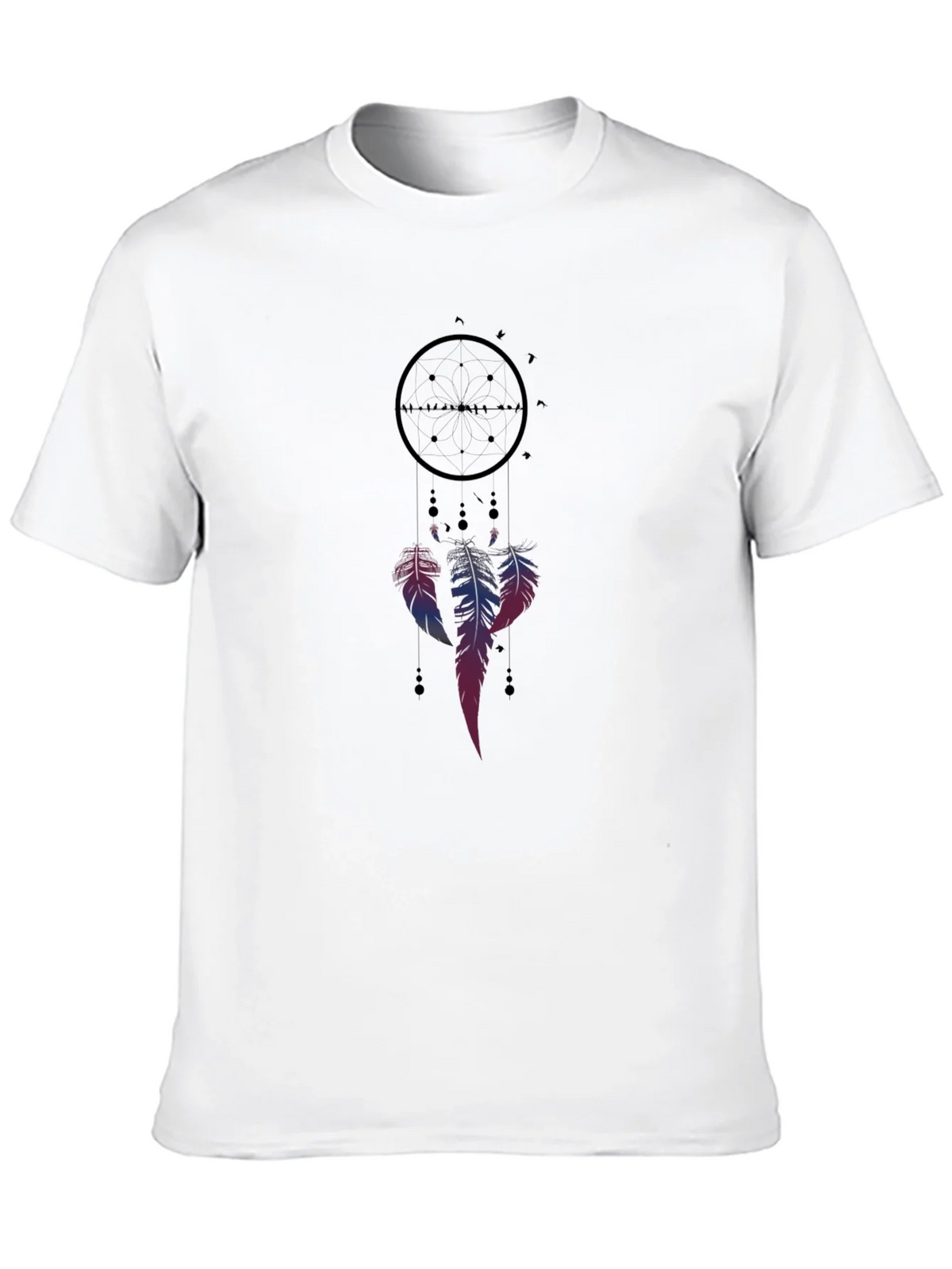 Dreamcatcher Graphic Tee - Black Cotton Blend Casual Shirt product image 9