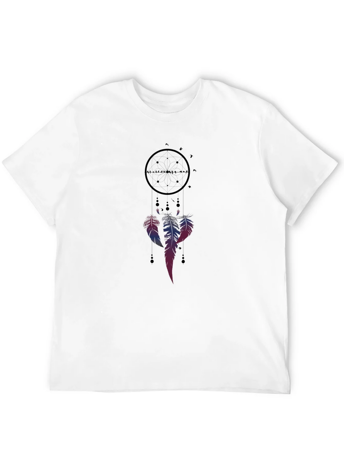 Dreamcatcher Graphic Tee - Black Cotton Blend Casual Shirt product image 11